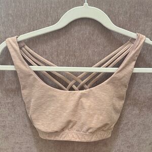 Victoria’s Secret Sport Strappy Back Mark Blush Sports Bra Size Small